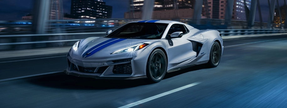 Vehicle by a campsite